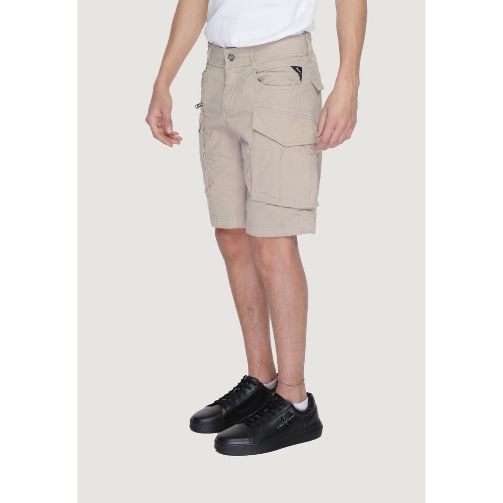 Replay Beige Cotton Bermuda Men's Shorts