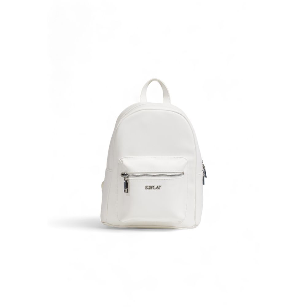 Replay White Polyethylene Women's Backpack