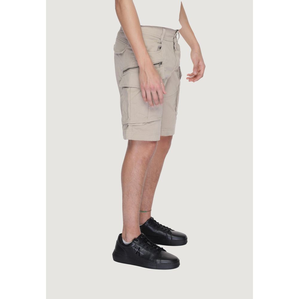 Replay Beige Cotton Bermuda Men's Shorts