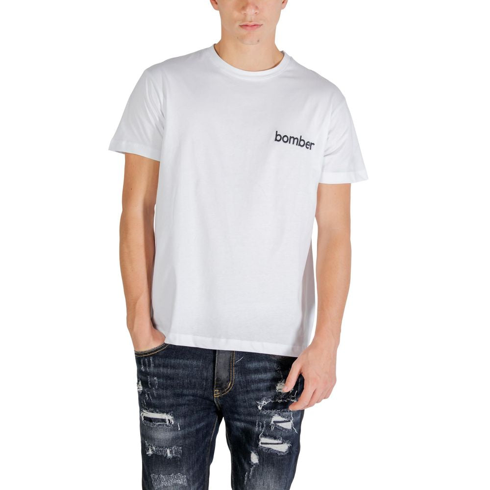The Bomber White Cotton Men's Sportswear