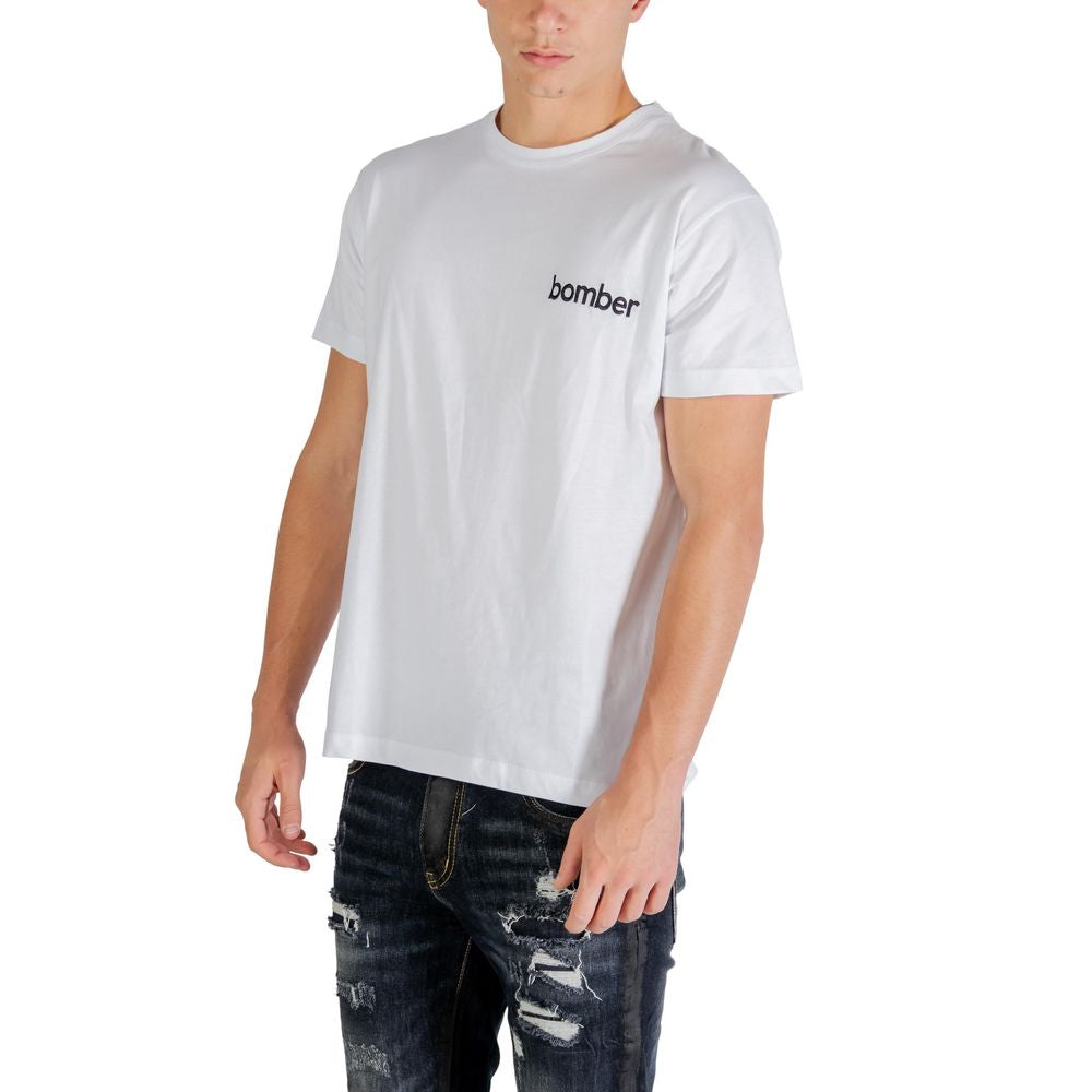 The Bomber White Cotton Men's Sportswear