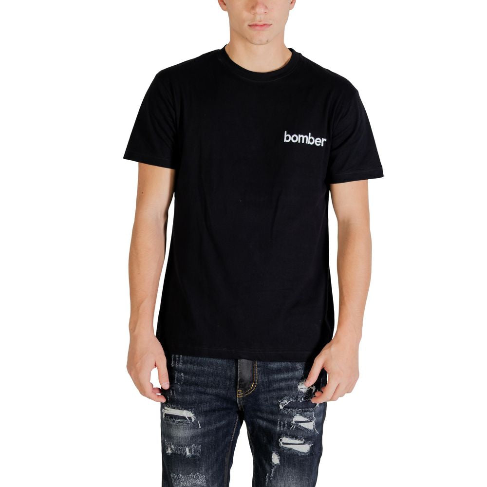 The Bomber Black Cotton Men's Sportswear