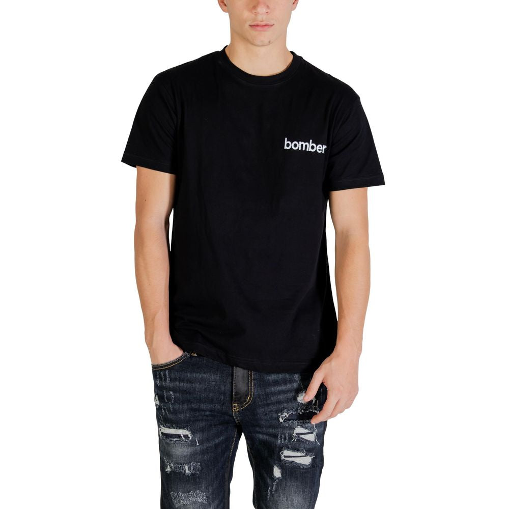 The Bomber Black Cotton Men's Sportswear