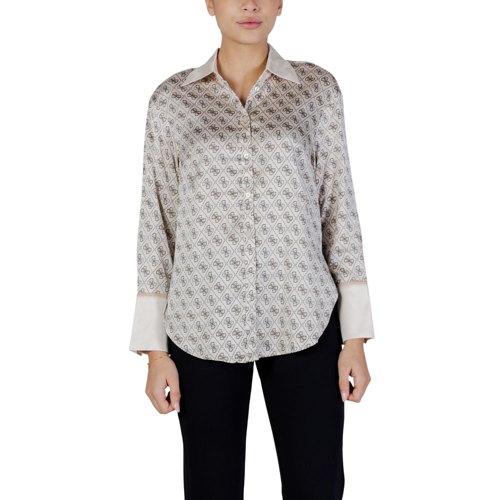 Guess Beige Polyester Women's Blouse