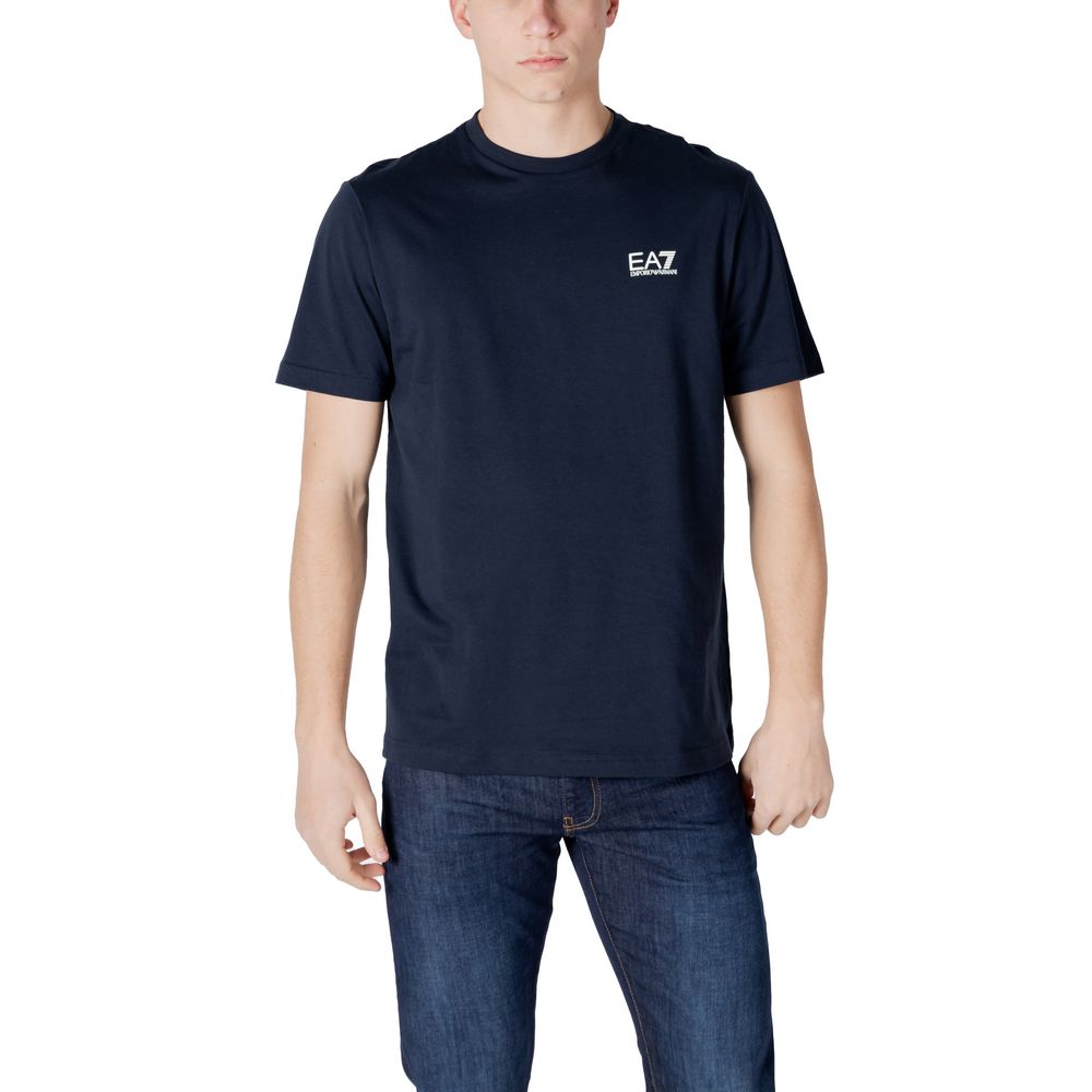 EA7 Emporio Armani Blue Cotton Men's Sportswear