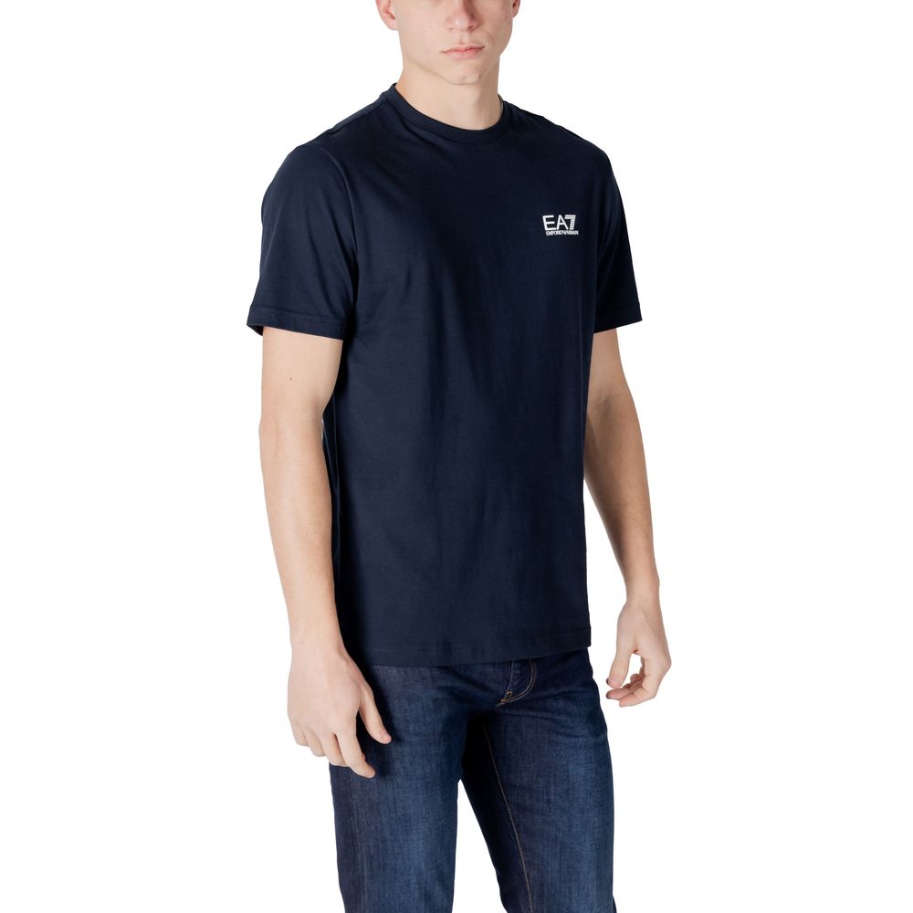 EA7 Emporio Armani Blue Cotton Men's Sportswear