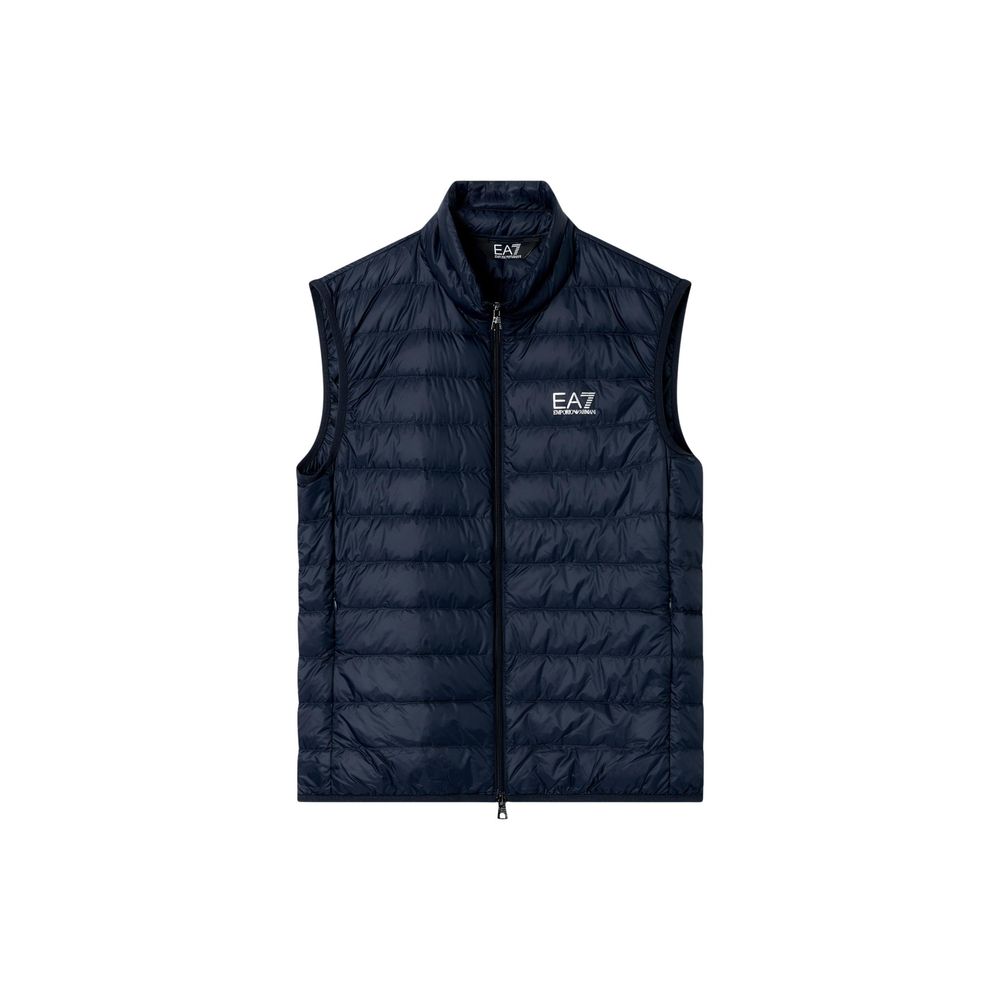 EA7 Emporio Armani Blue Polyamide Sleeveless Men's Jacket