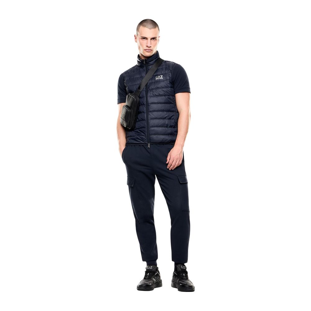 EA7 Emporio Armani Blue Polyamide Sleeveless Men's Jacket