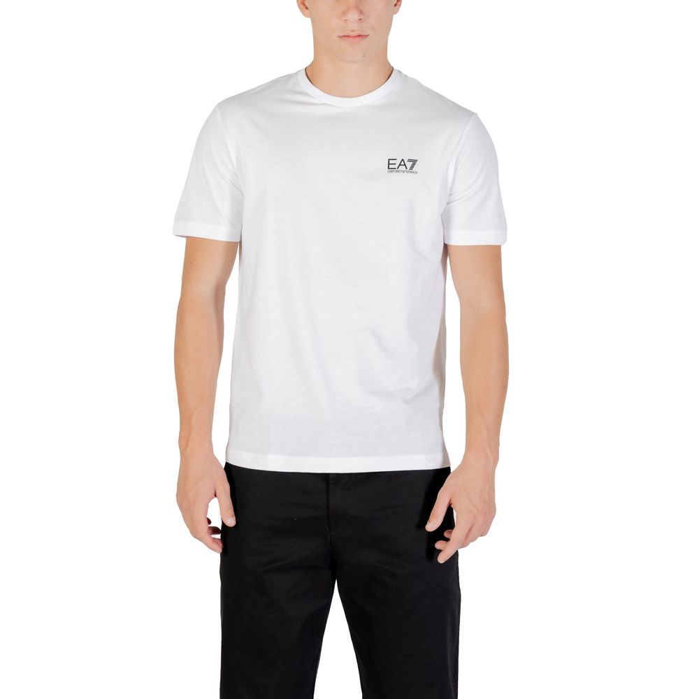 EA7 Emporio Armani White Cotton Men's T-Shirt