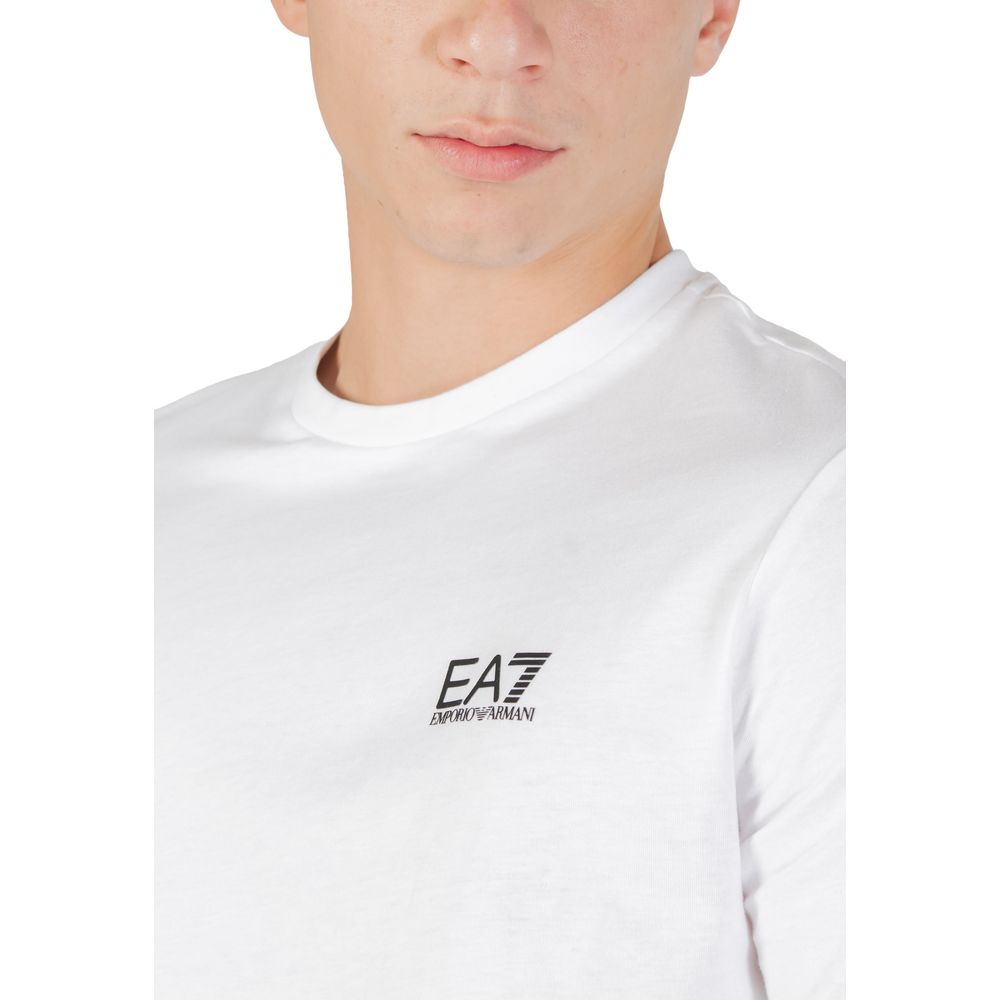 EA7 Emporio Armani White Cotton Men's T-Shirt