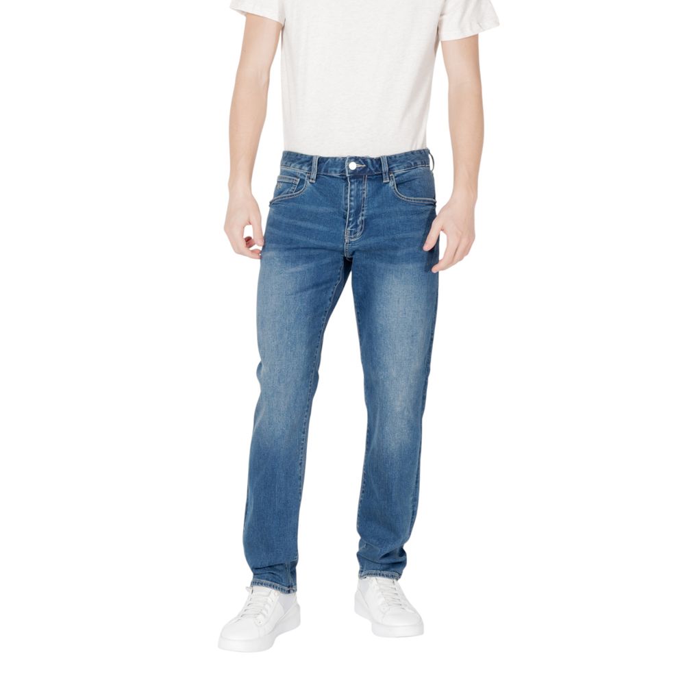 Armani Exchange Blue Cotton Skinny Men's Jeans