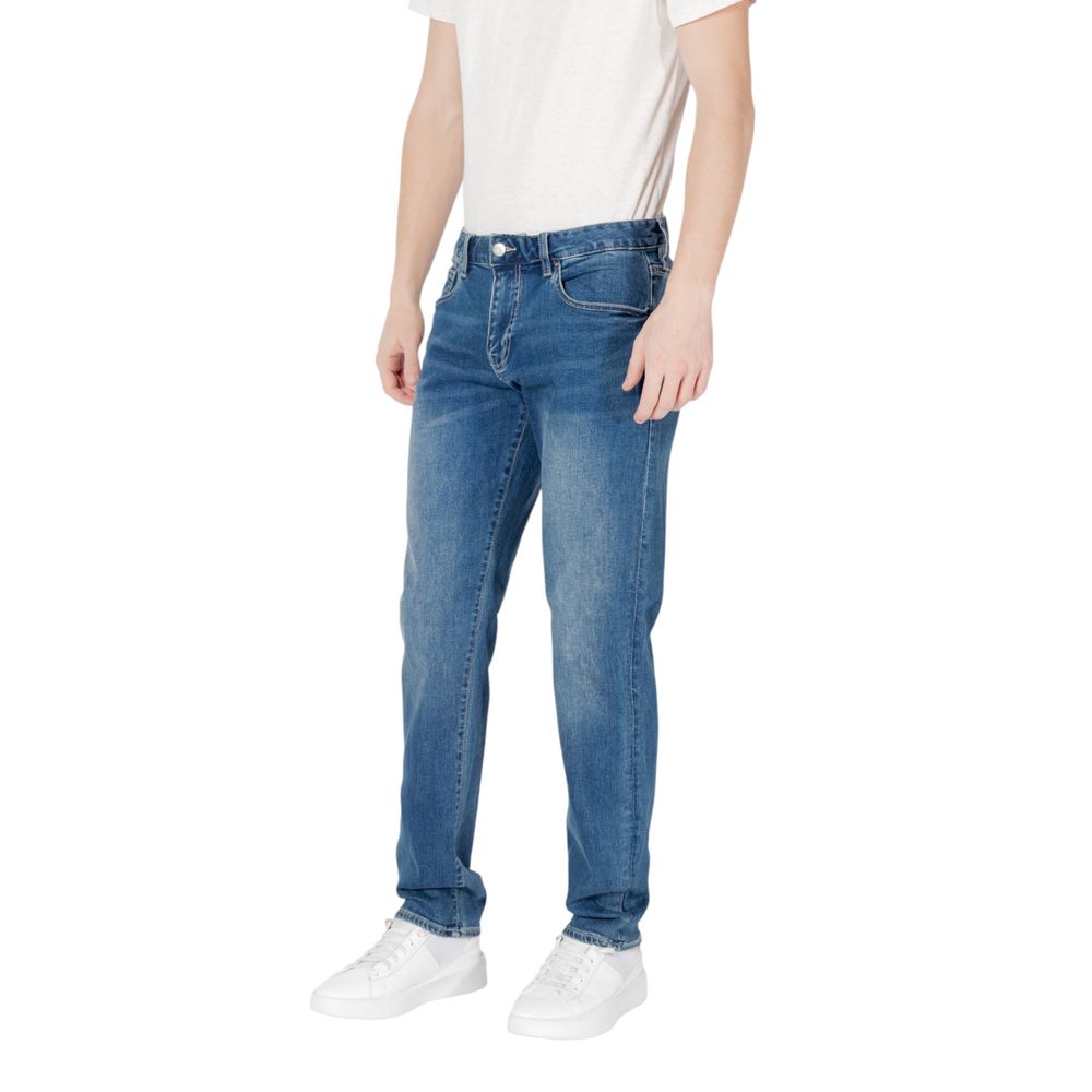 Armani Exchange Blue Cotton Skinny Men's Jeans