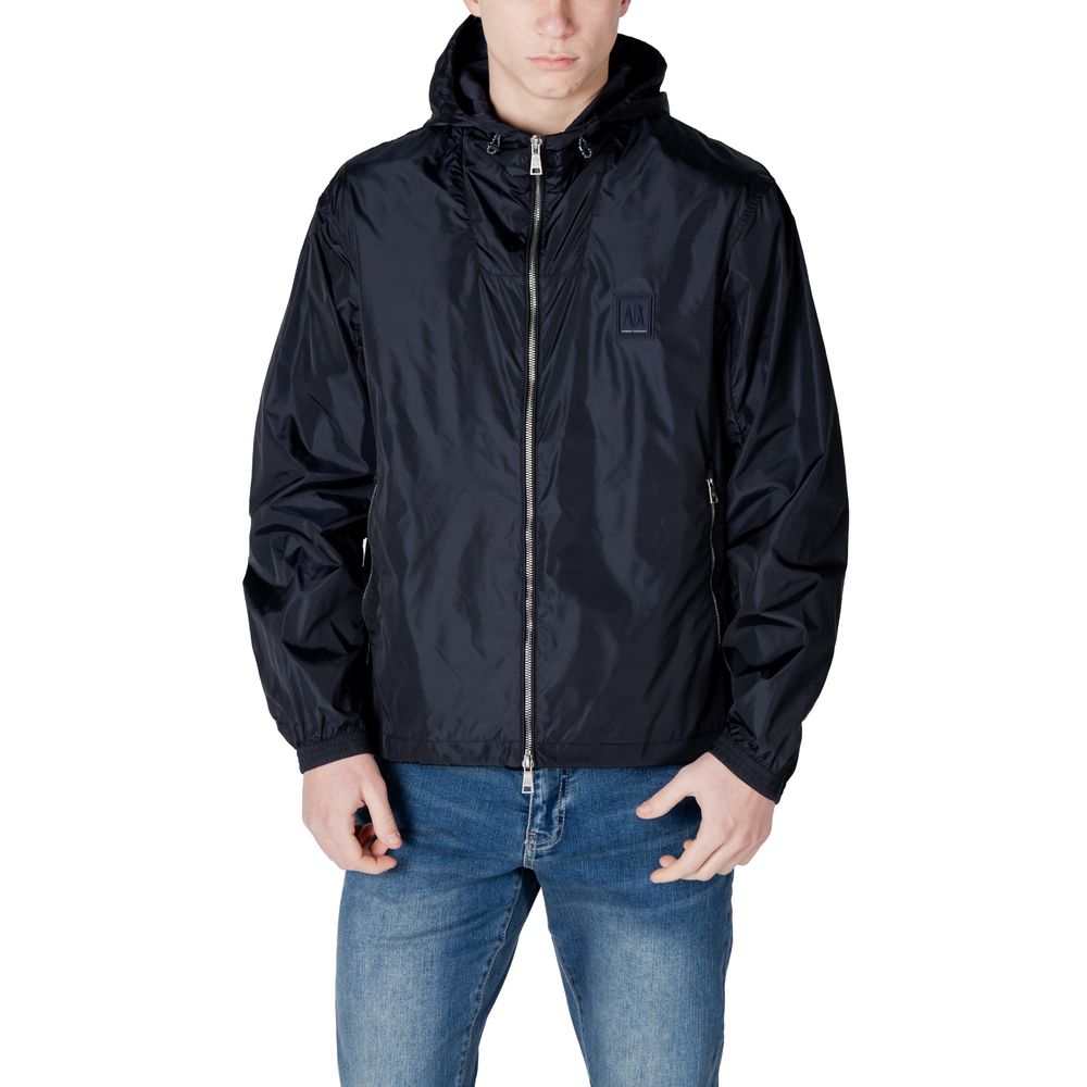 Armani Exchange Blue Polyamide Shell Men's Jacket