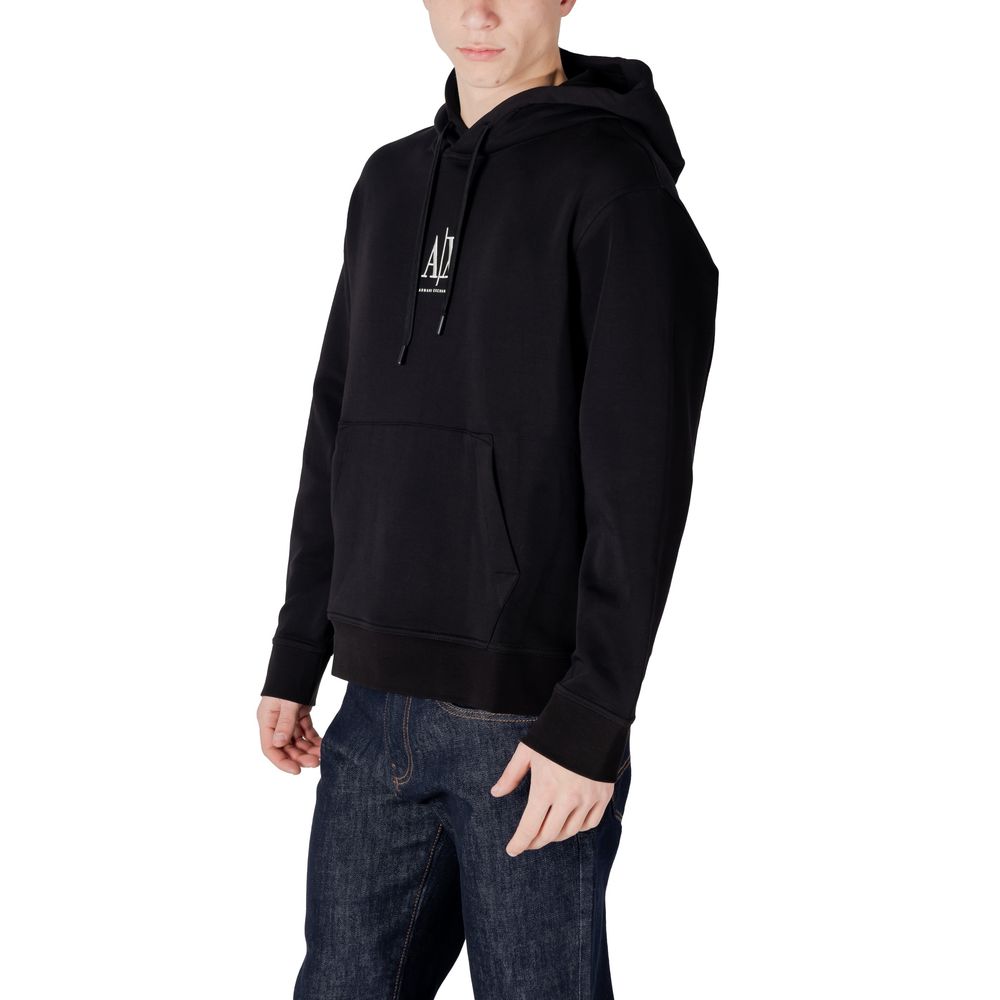 Armani Exchange Black Cotton Men's Hoodie
