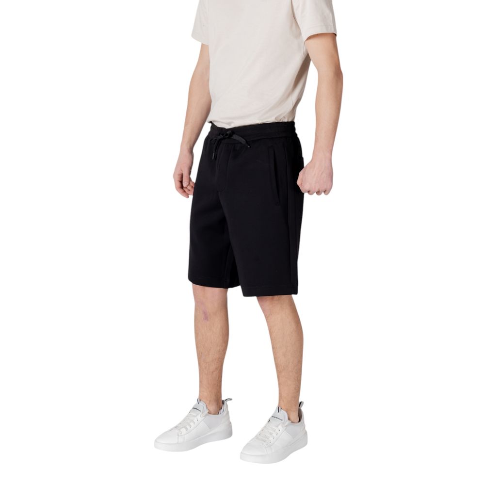 Armani Exchange Black Cotton Bermuda Men's Shorts