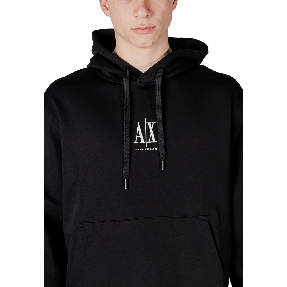 Armani Exchange Black Cotton Men's Hoodie