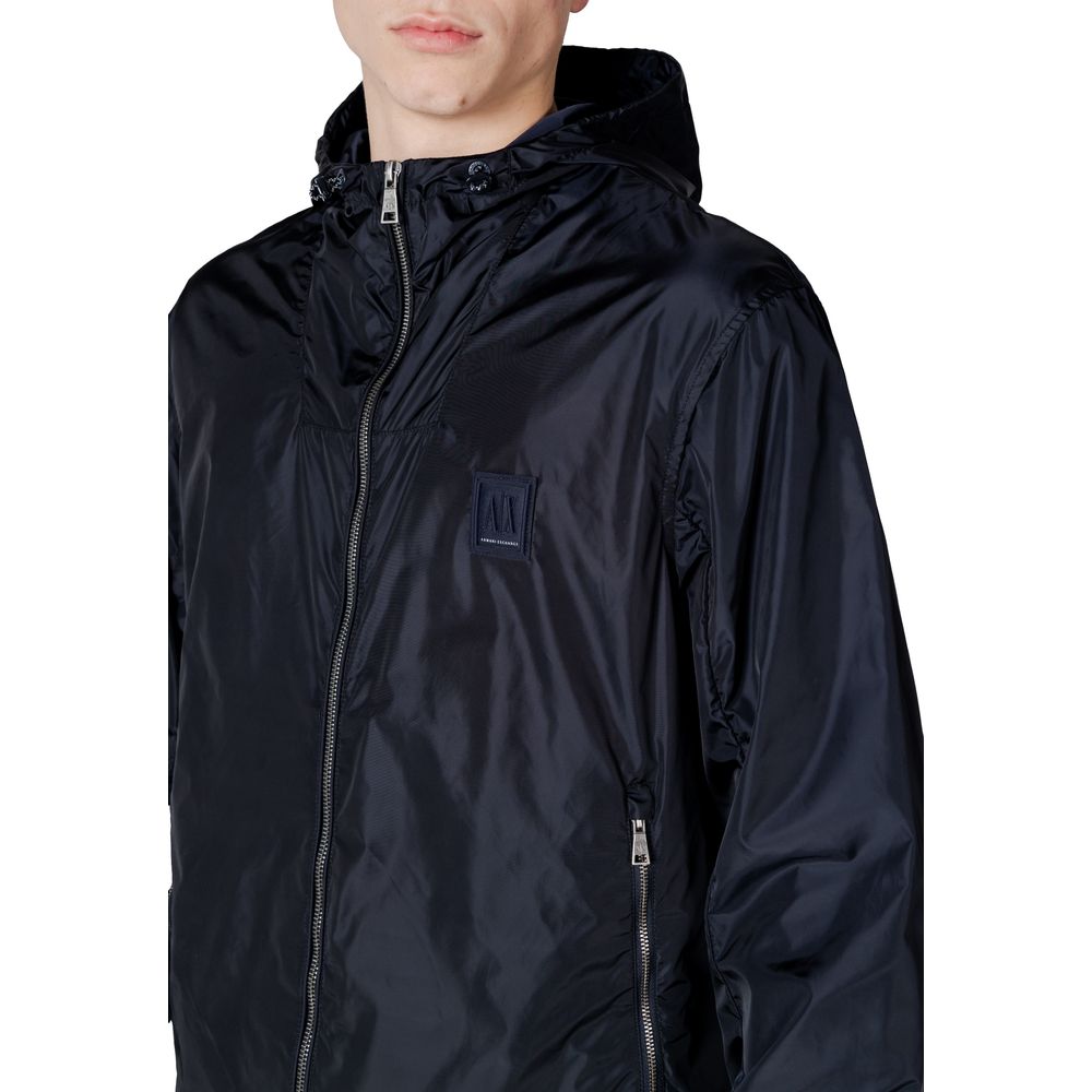 Armani Exchange Blue Polyamide Shell Men's Jacket