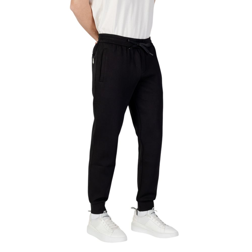 Armani Exchange Black Cotton Joggers (Workout Men's Pants)
