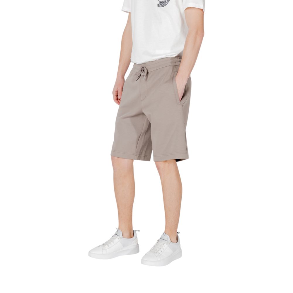 Armani Exchange Brown Cotton Bermuda Men's Shorts