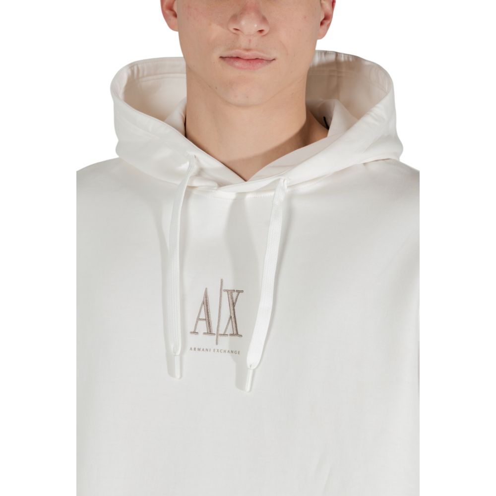 Armani Exchange Cream Cotton Men's Hoodie