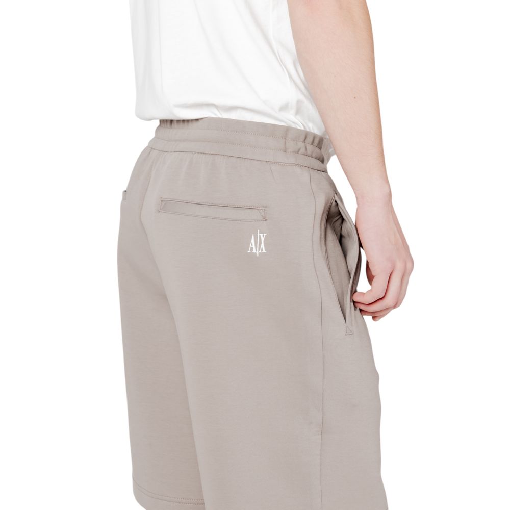 Armani Exchange Brown Cotton Bermuda Men's Shorts