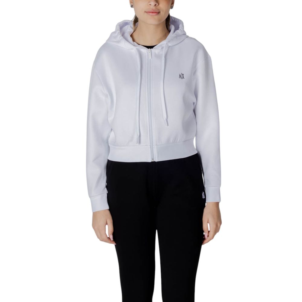 Armani Exchange White Cotton Women's Hoodie