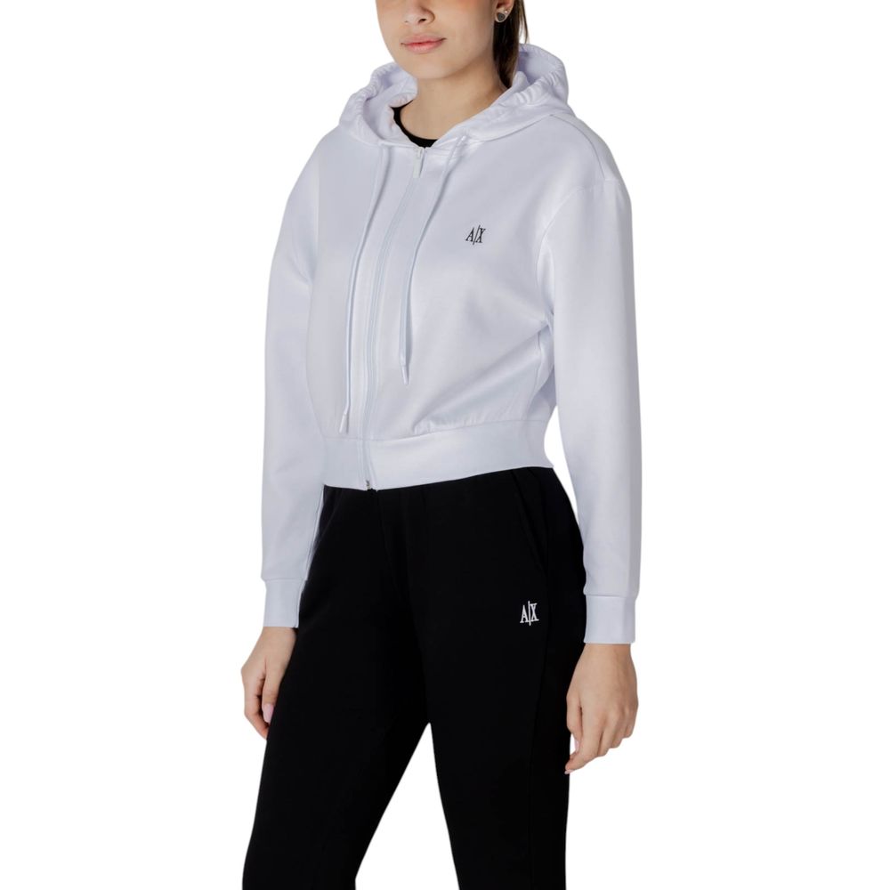 Armani Exchange White Cotton Women's Hoodie