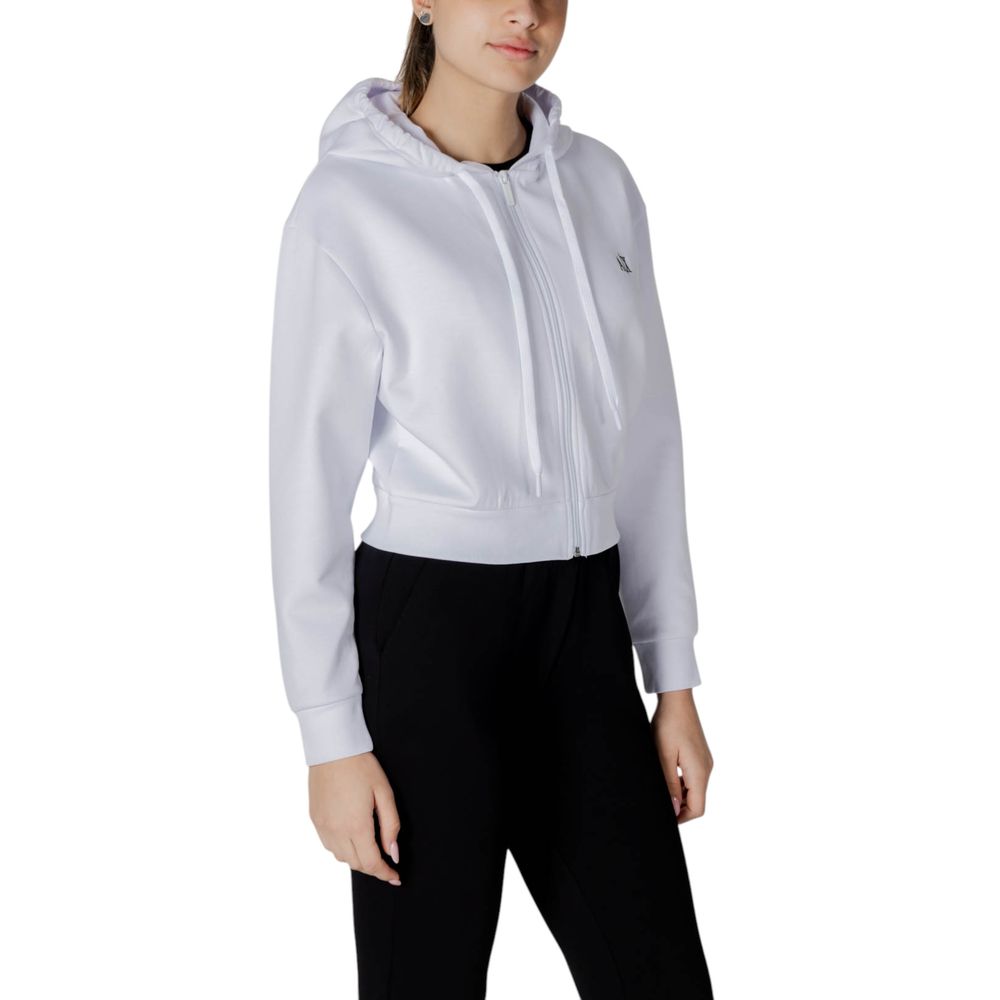 Armani Exchange White Cotton Women's Hoodie