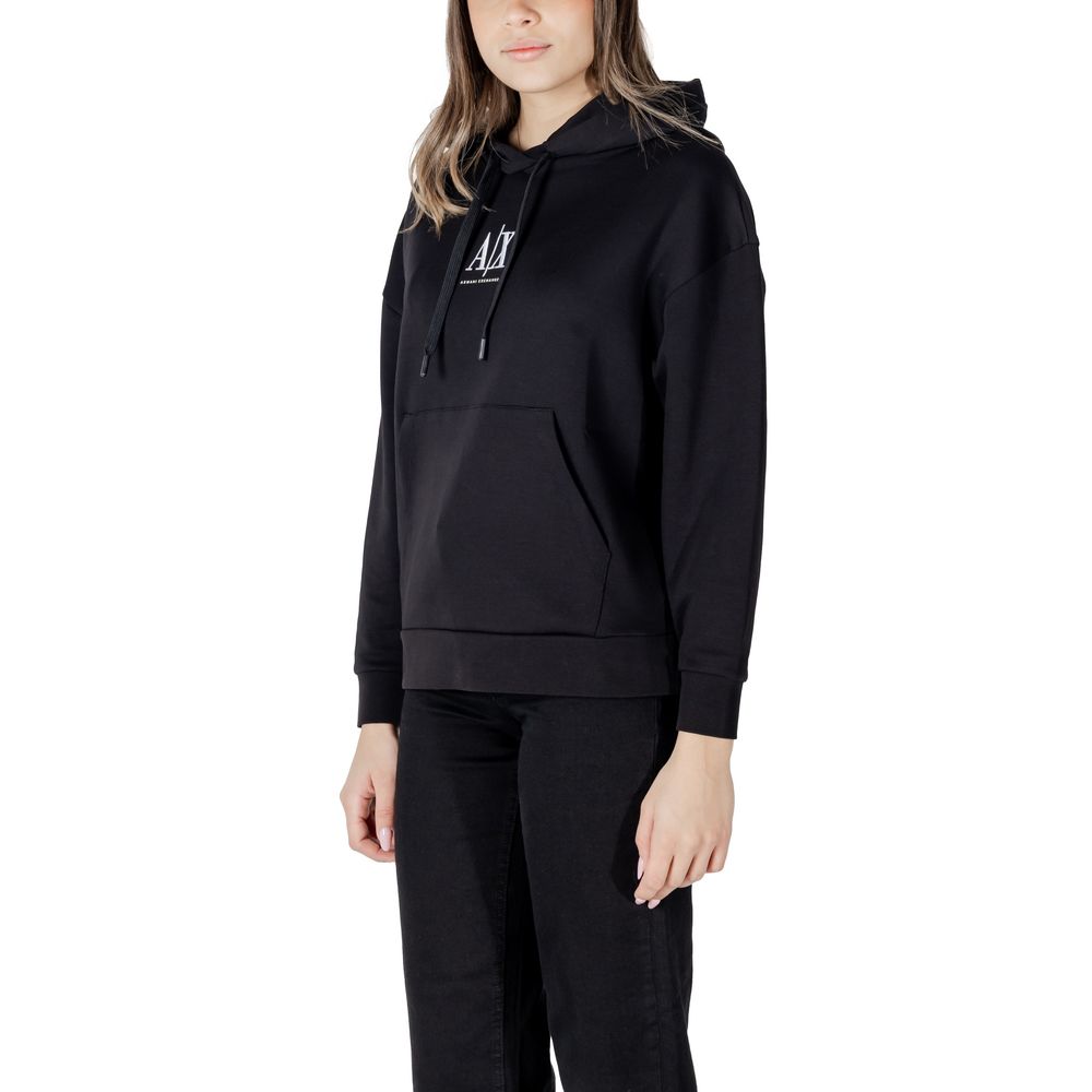 Armani Exchange Black Cotton Women's Hoodie
