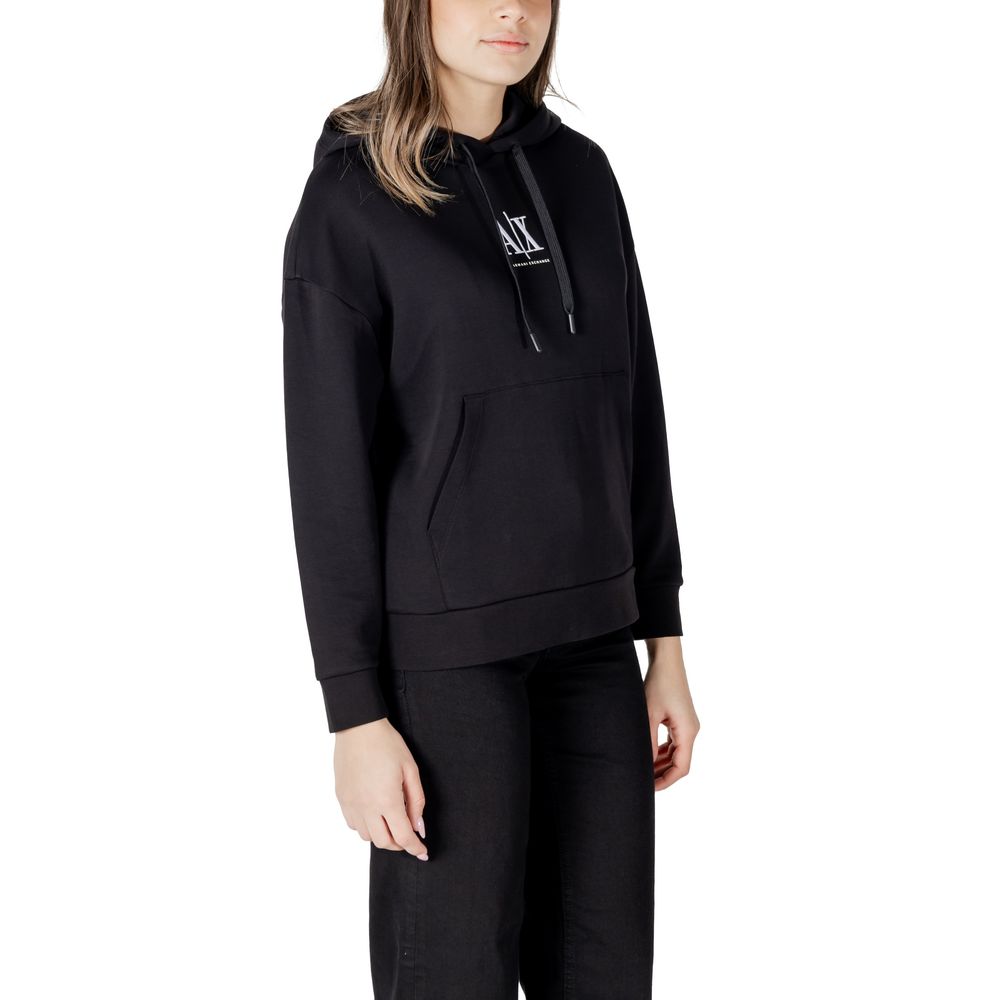 Armani Exchange Black Cotton Women's Hoodie