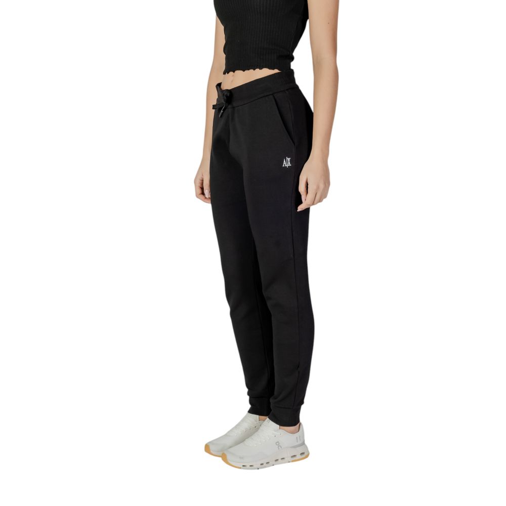Armani Exchange Black Cotton Joggers (Workout Women's Pants)