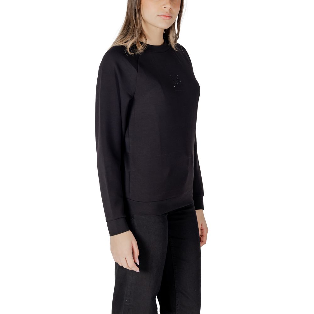 Armani Exchange Black Viscose Women's Sweatshirt