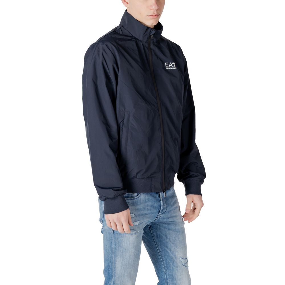 EA7 Emporio Armani Blue Polyamide Men's Bomber