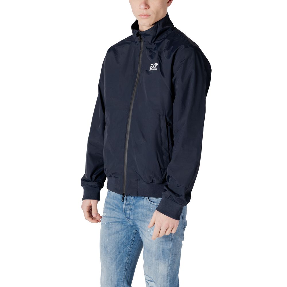 EA7 Emporio Armani Blue Polyamide Men's Bomber
