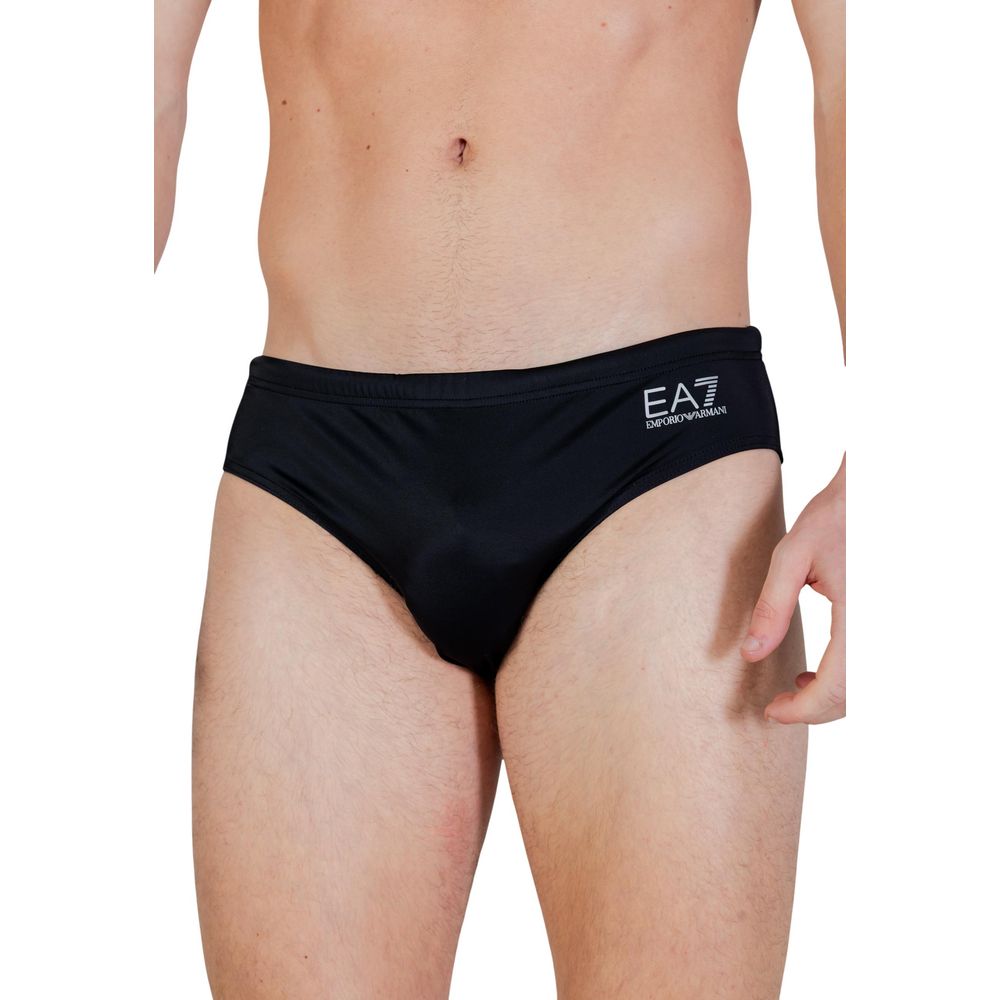 EA7 Emporio Armani Bicolor Polyester Swim Men's Briefs
