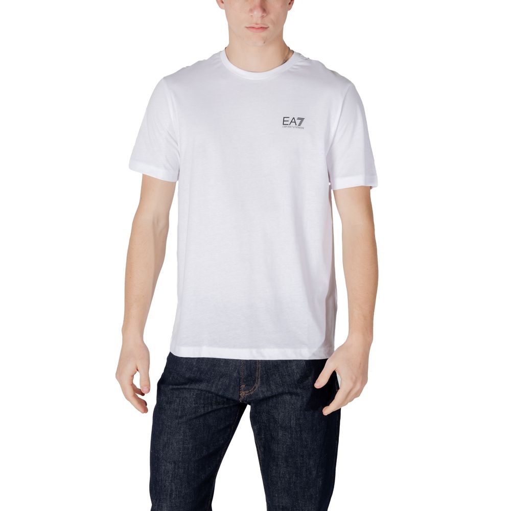 EA7 Emporio Armani Black And White Cotton Men's Sportswear