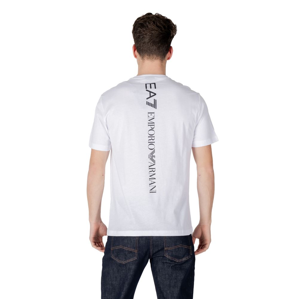 EA7 Emporio Armani Black And White Cotton Men's Sportswear