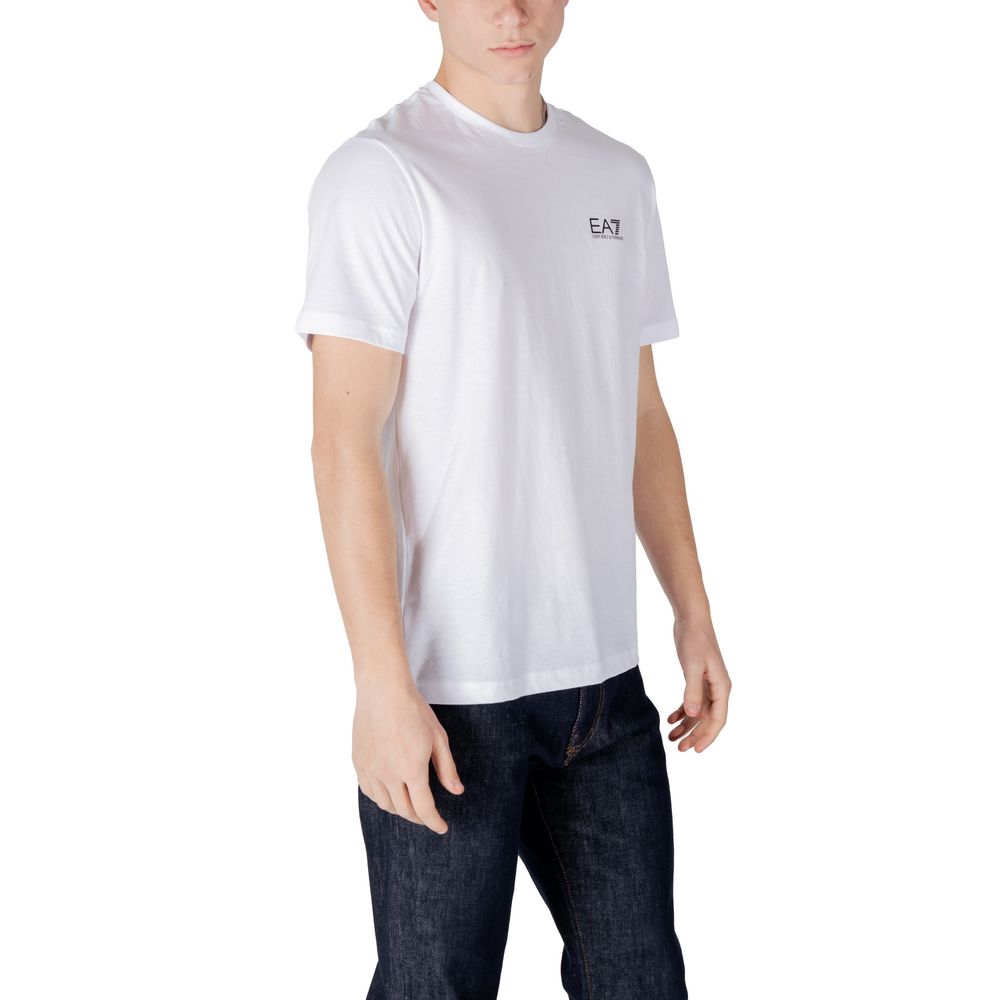 EA7 Emporio Armani Black And White Cotton Men's Sportswear