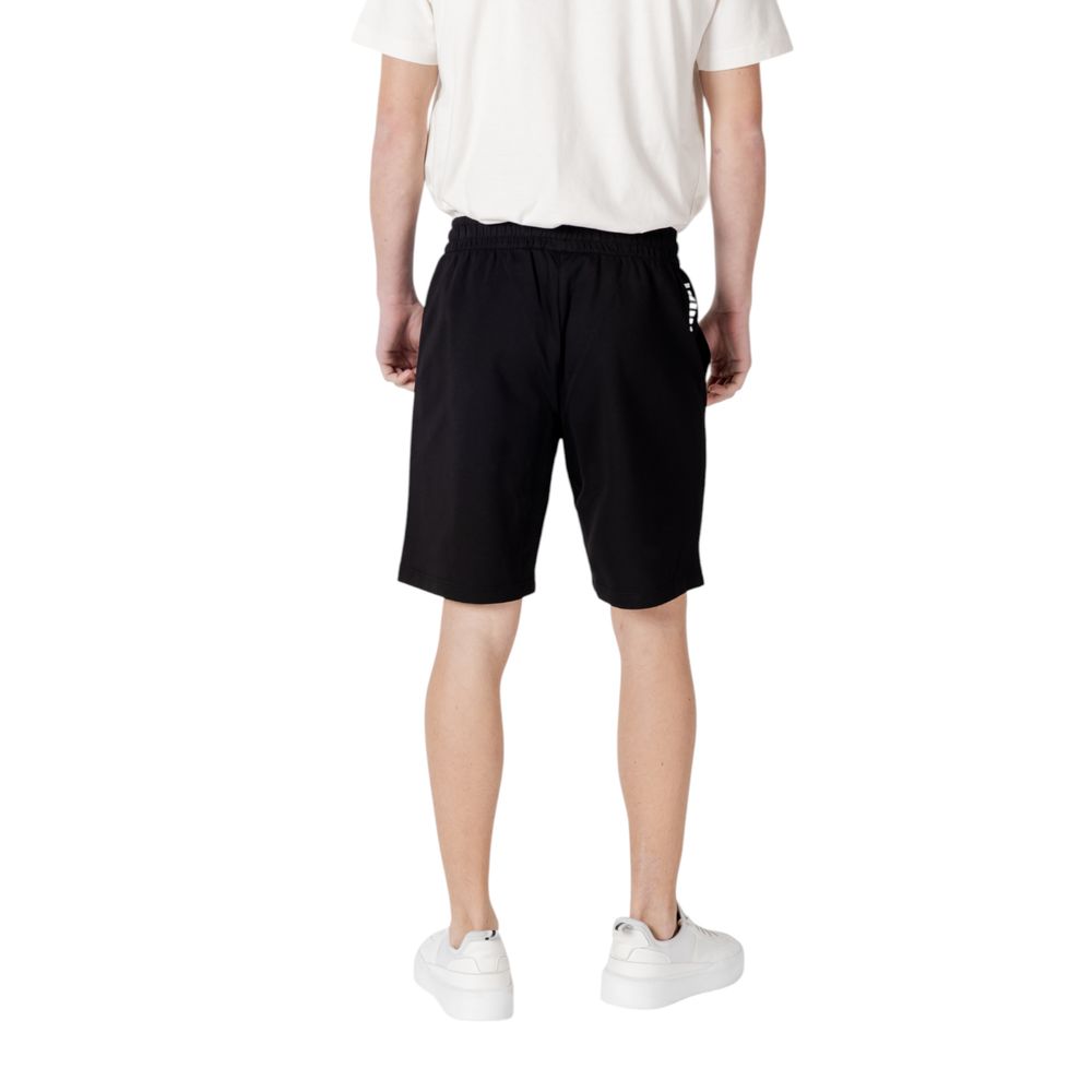 EA7 Emporio Armani Black Cotton Bermuda Men's Shorts