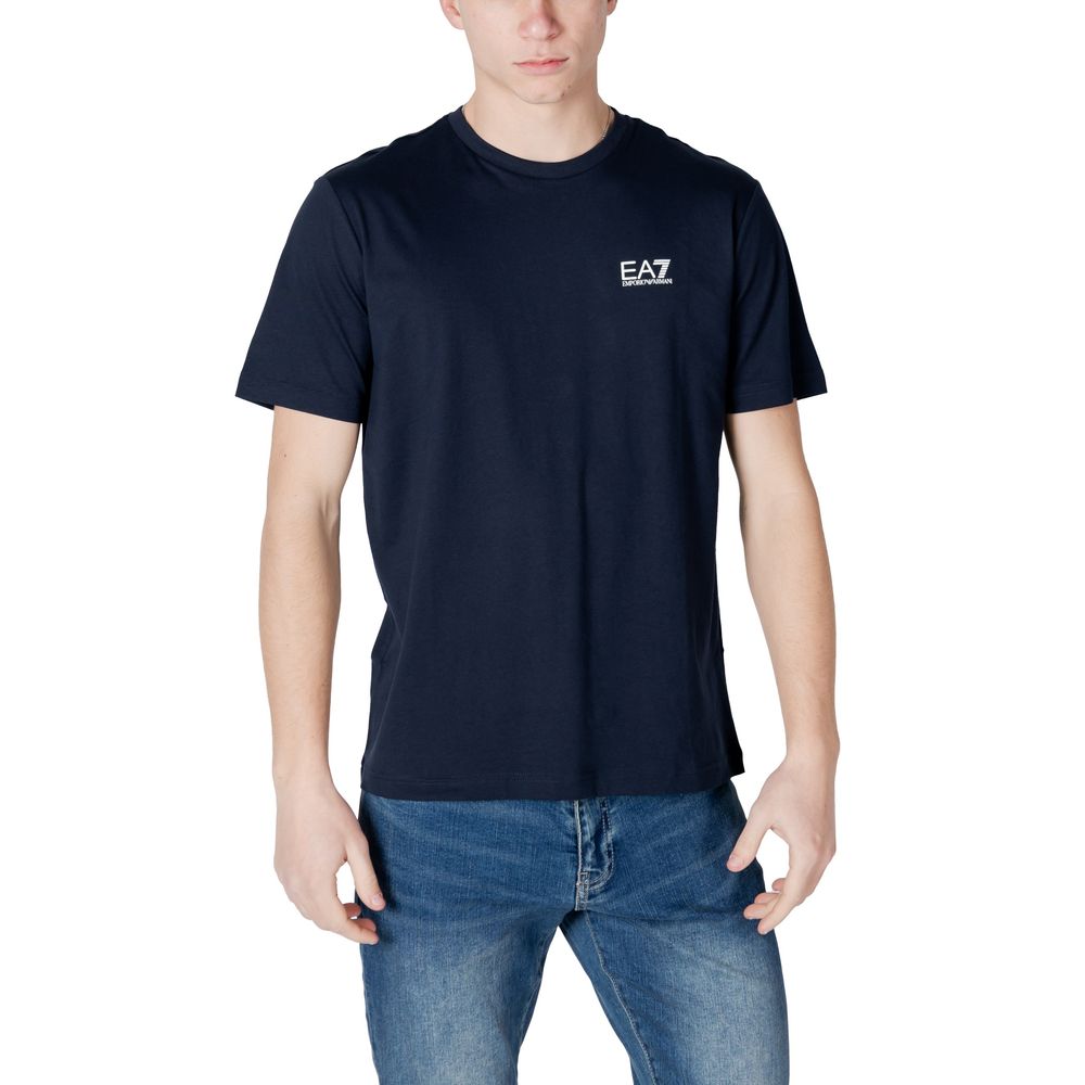 EA7 Emporio Armani Blue Cotton Men's T-Shirt