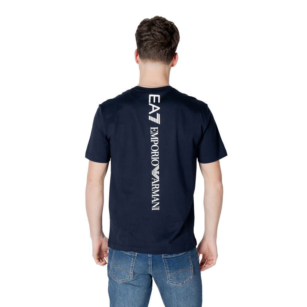 EA7 Emporio Armani Blue Cotton Men's T-Shirt