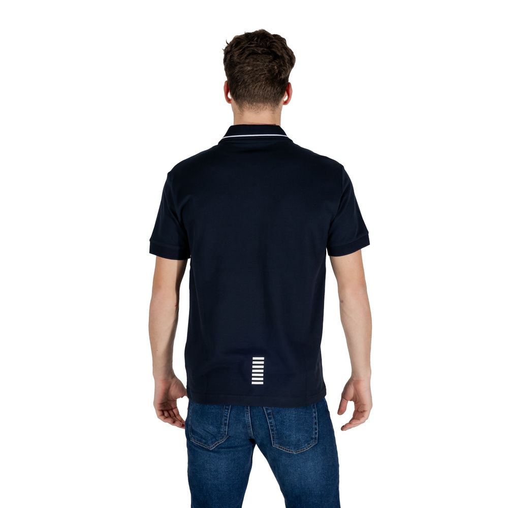 EA7 Emporio Armani Blue Cotton Polo Men's Shirt