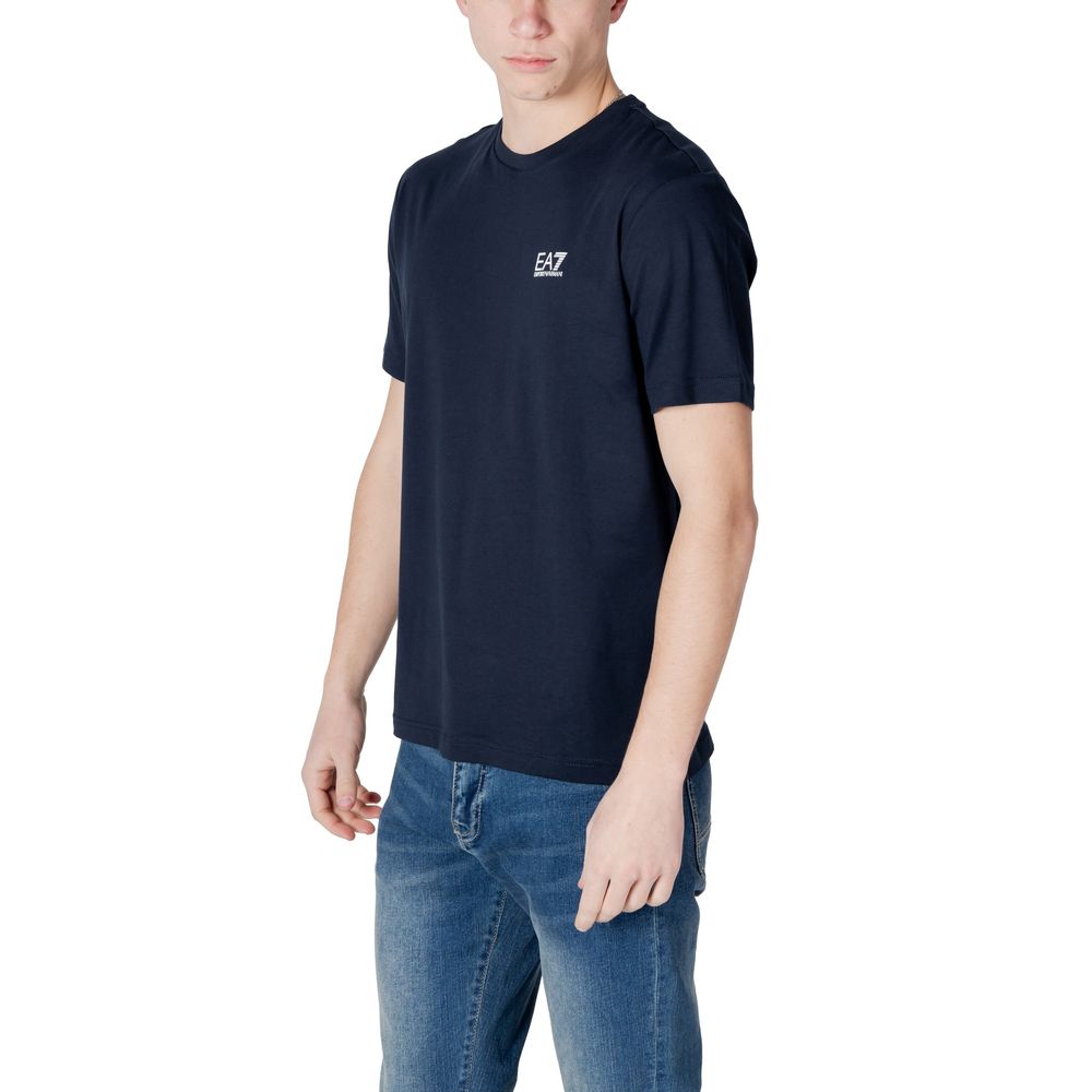 EA7 Emporio Armani Blue Cotton Men's T-Shirt