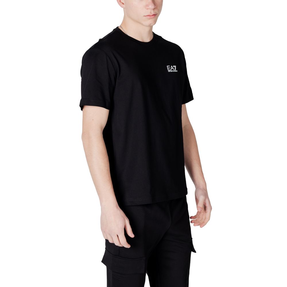EA7 Emporio Armani Black And White Cotton Men's Sportswear