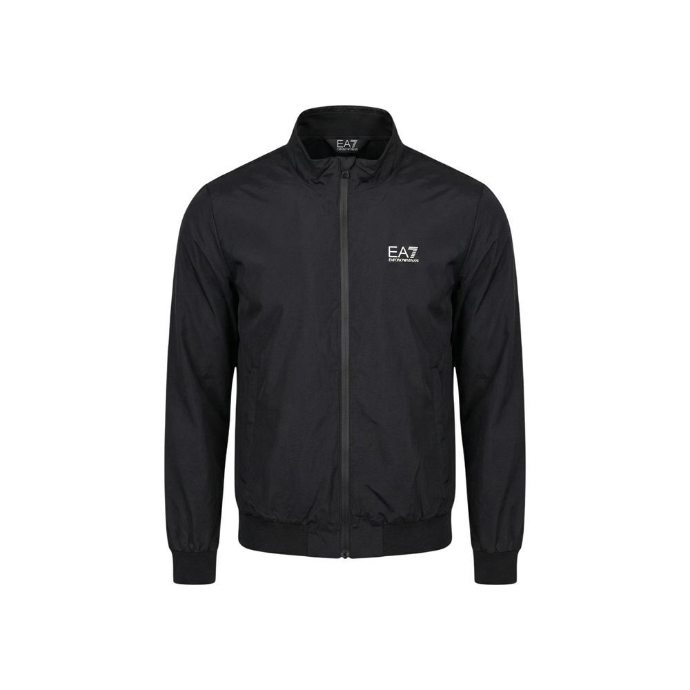 EA7 Emporio Armani Black Polyamide Men's Bomber