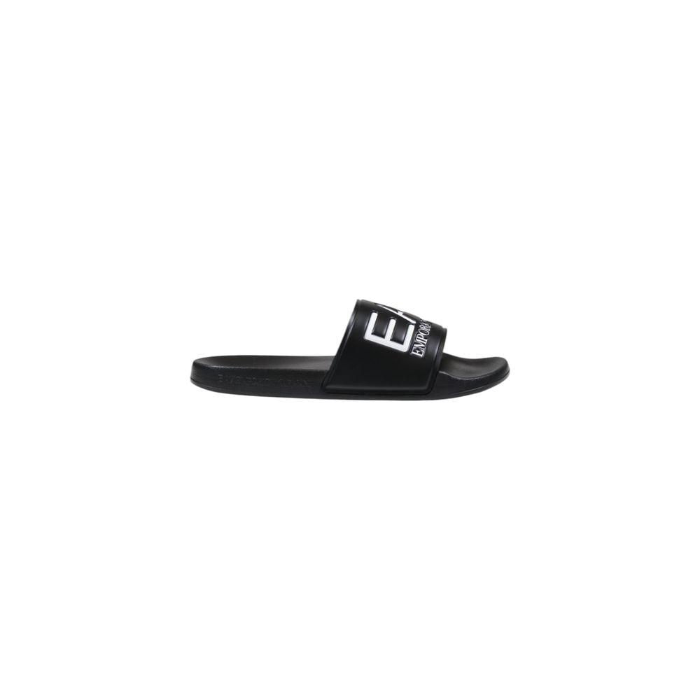 EA7 Emporio Armani Black And White Pvc Men's Slippers