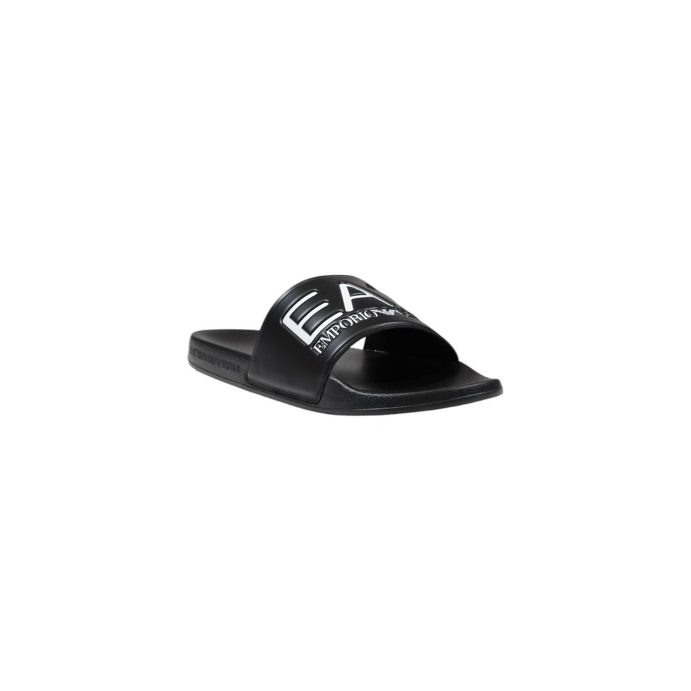 EA7 Emporio Armani Black And White Pvc Men's Slippers