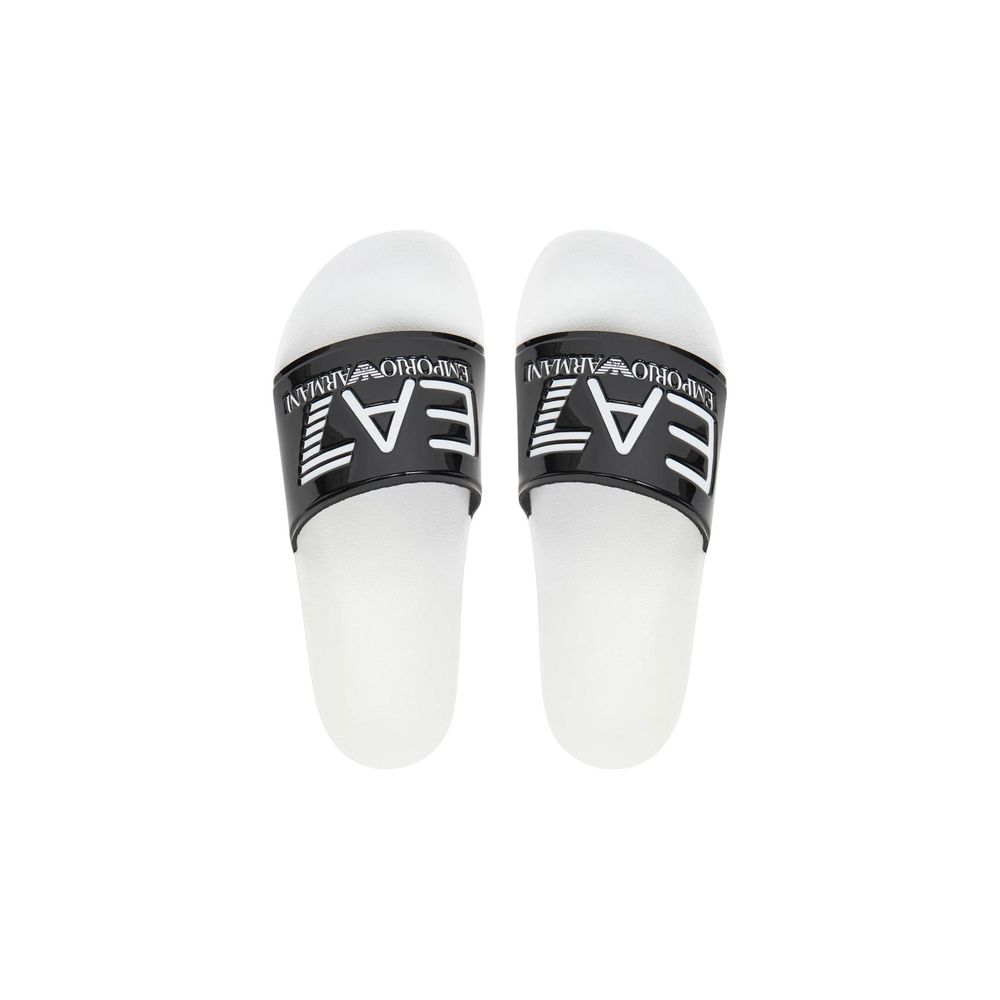 EA7 Emporio Armani Black And White Pvc Men's Slippers
