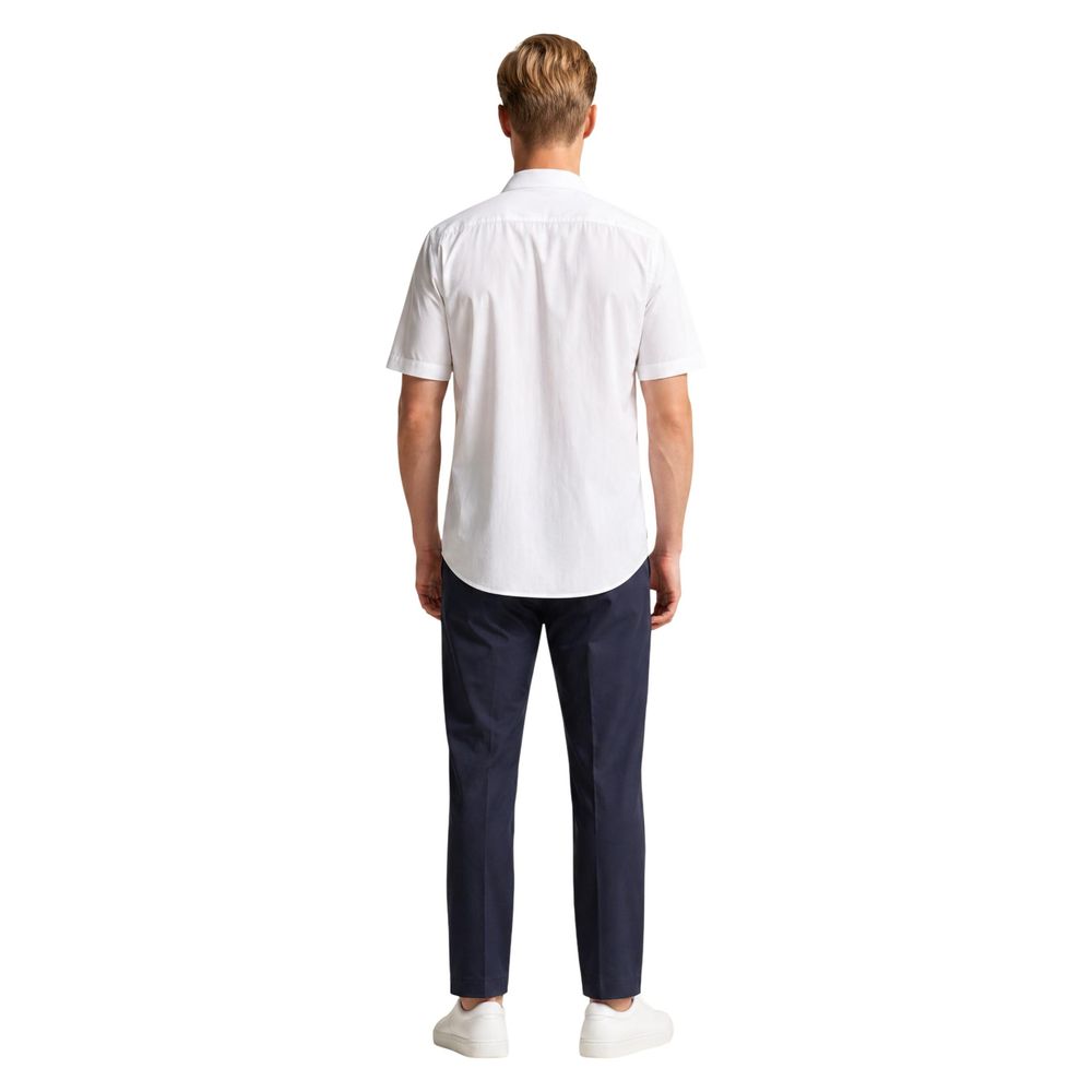 Armani Exchange White Polyamide Shortsleeve Men's Shirt
