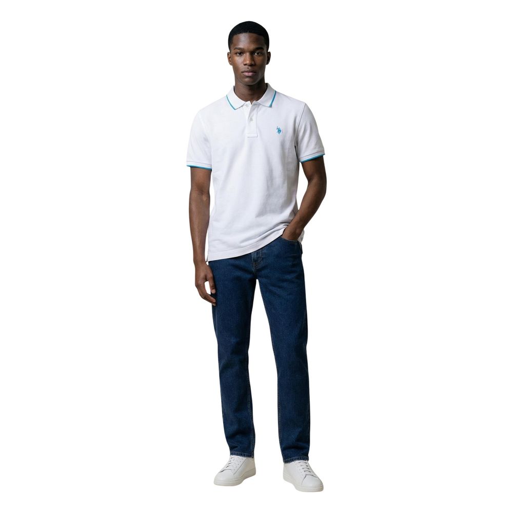 U.S. POLO ASSN. White Cotton Polo Men's Shirt